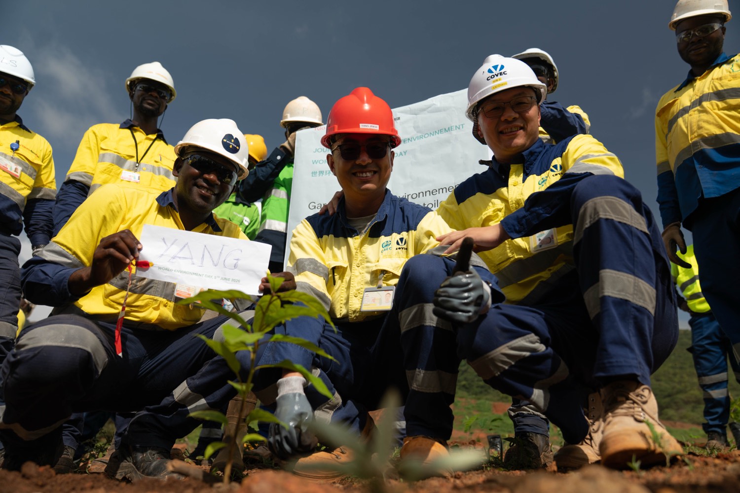 Simandou project partners take part in the tree-planting for World Environment Day
